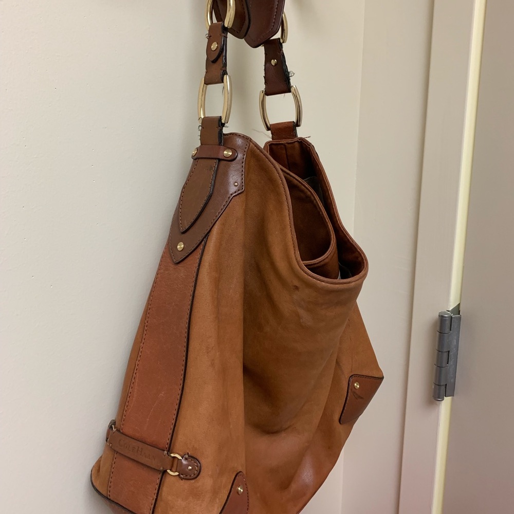 Cole haan Hobo style leather purse camel color